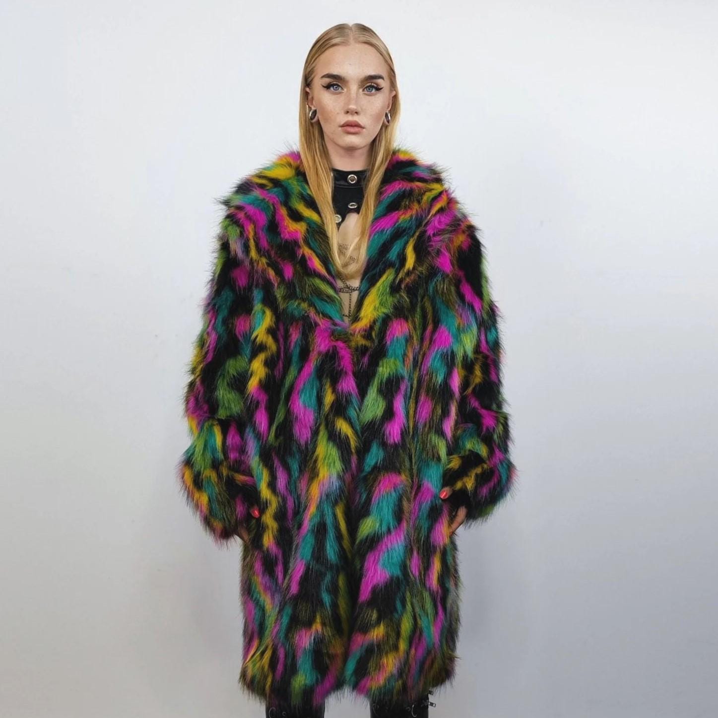 ジャケット・アウター Y2K fur mods coat velour coat emo Emo Jacket | eBay