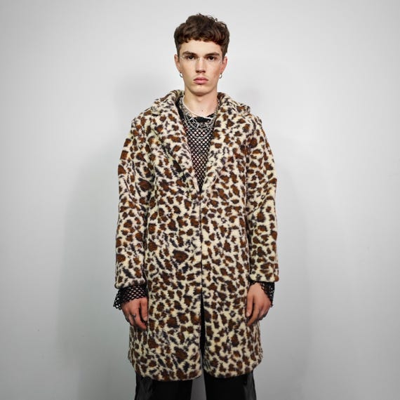 ジャケット・アウター Supreme Leopard Lind Trenchcoat XL BEIGE Beige Leopard Print Fleece Coat, Long Teddy Trench Jacket, Cheetah