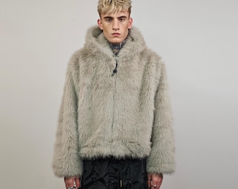 aere shaggy jacket coat グレー aere shaggy jacket coat グレー aere shaggy jacket coat