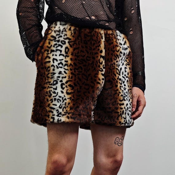Animal Print Shorts Brown Leopard Pants Cheetah Hotpants