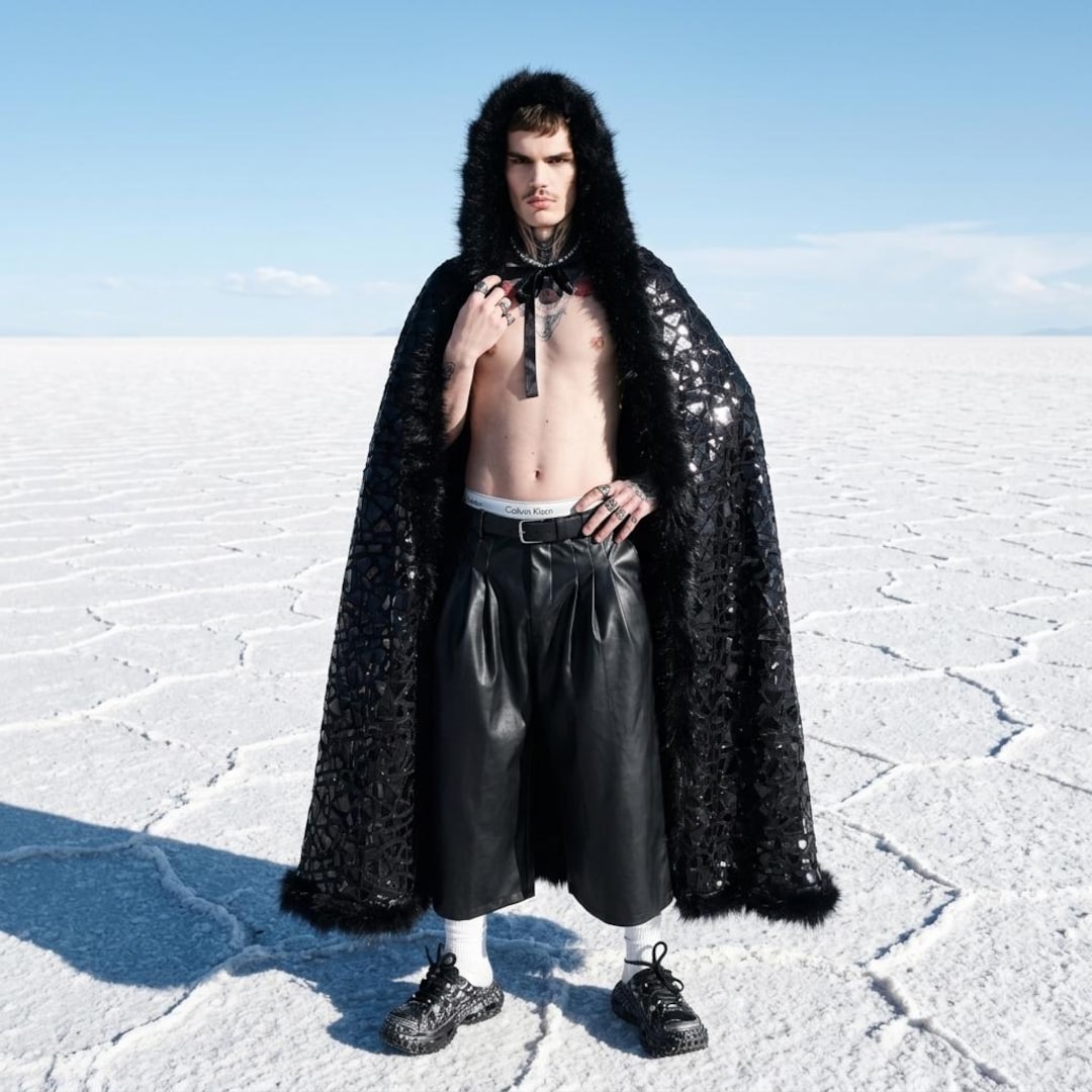 Reflective Capes Rave Black Hooded Rave Cape, Party Cloak With Faux Fur Trim, Mosaic Fabric ...