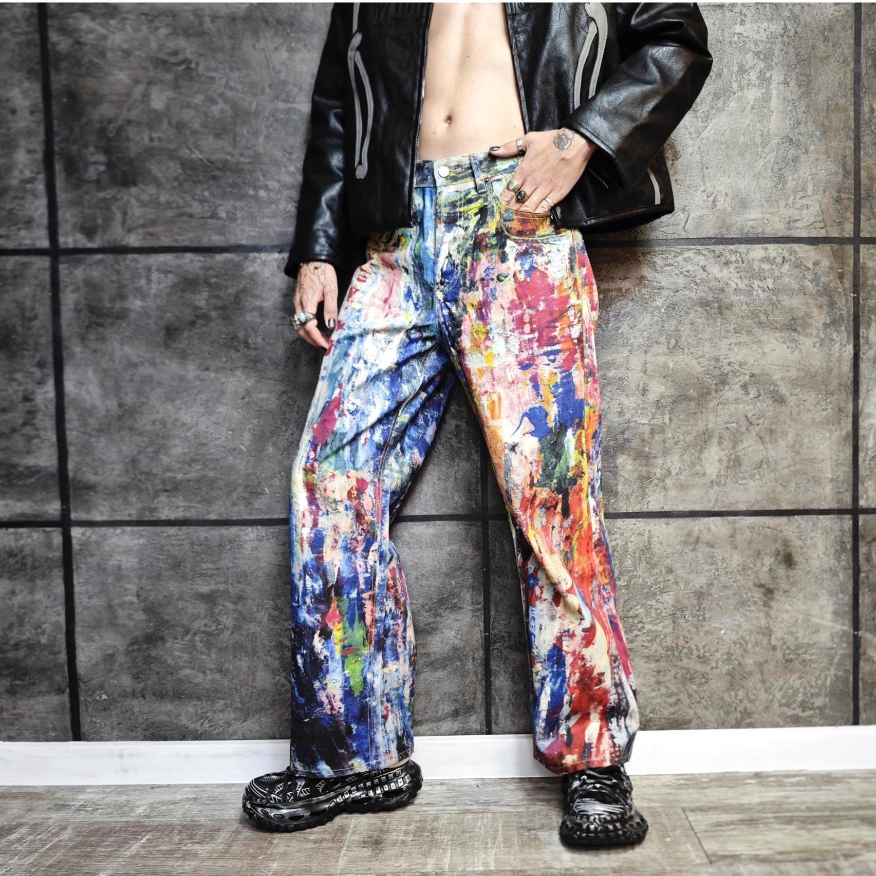 Y2k Painted Jeans - Etsy