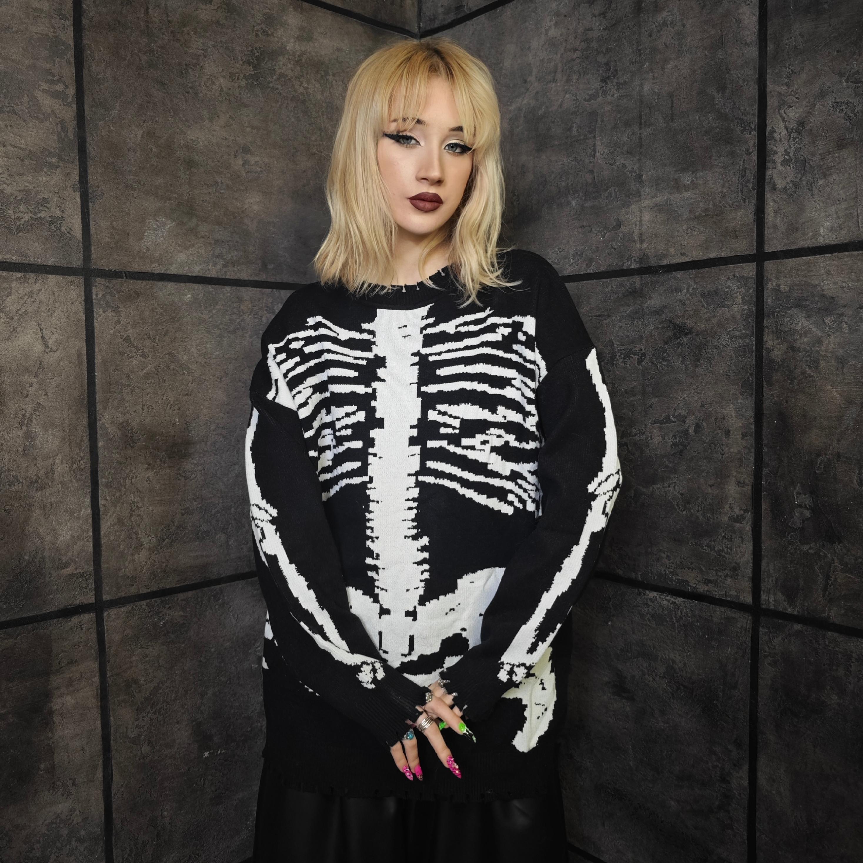 Knit Skeleton Dress