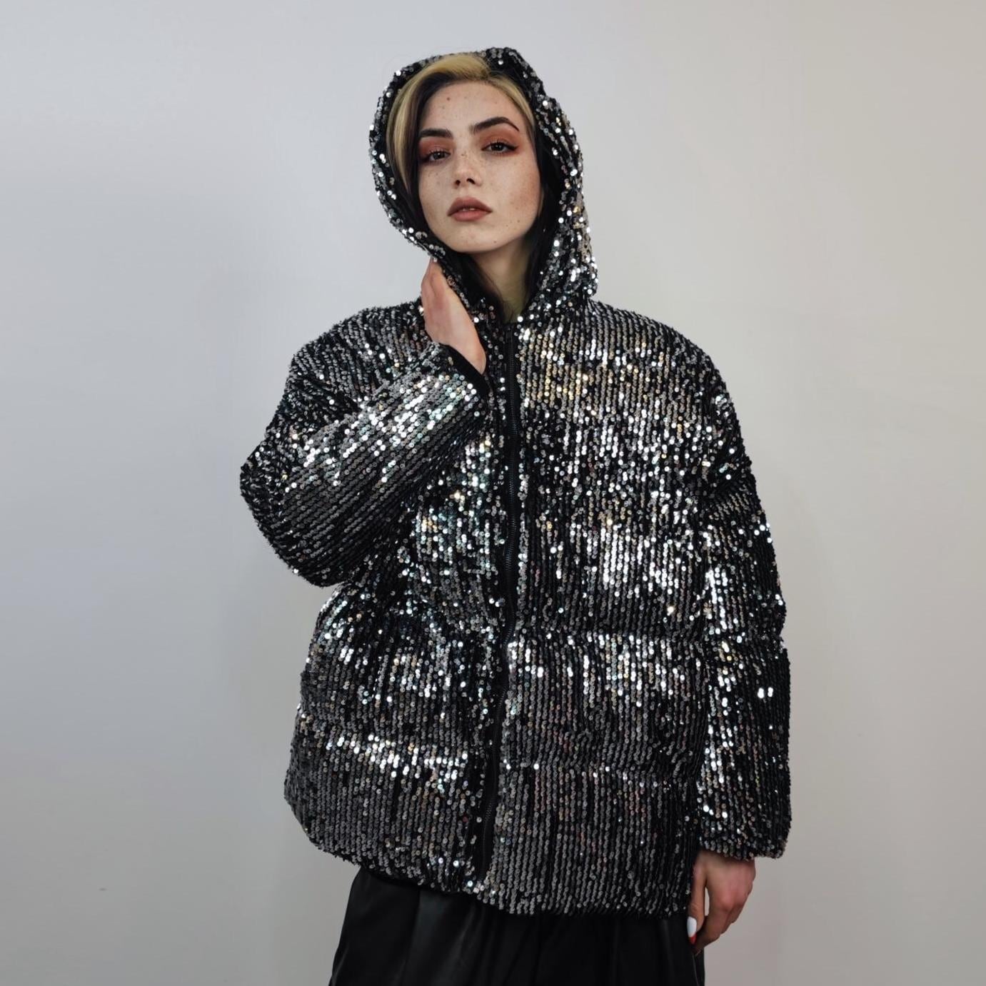 Sequin Puffer Jacket