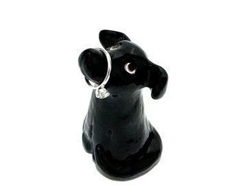 Black Lab Ring Holder, Engagement Gift, Dog Mom Labrador, Handmade Ceramics