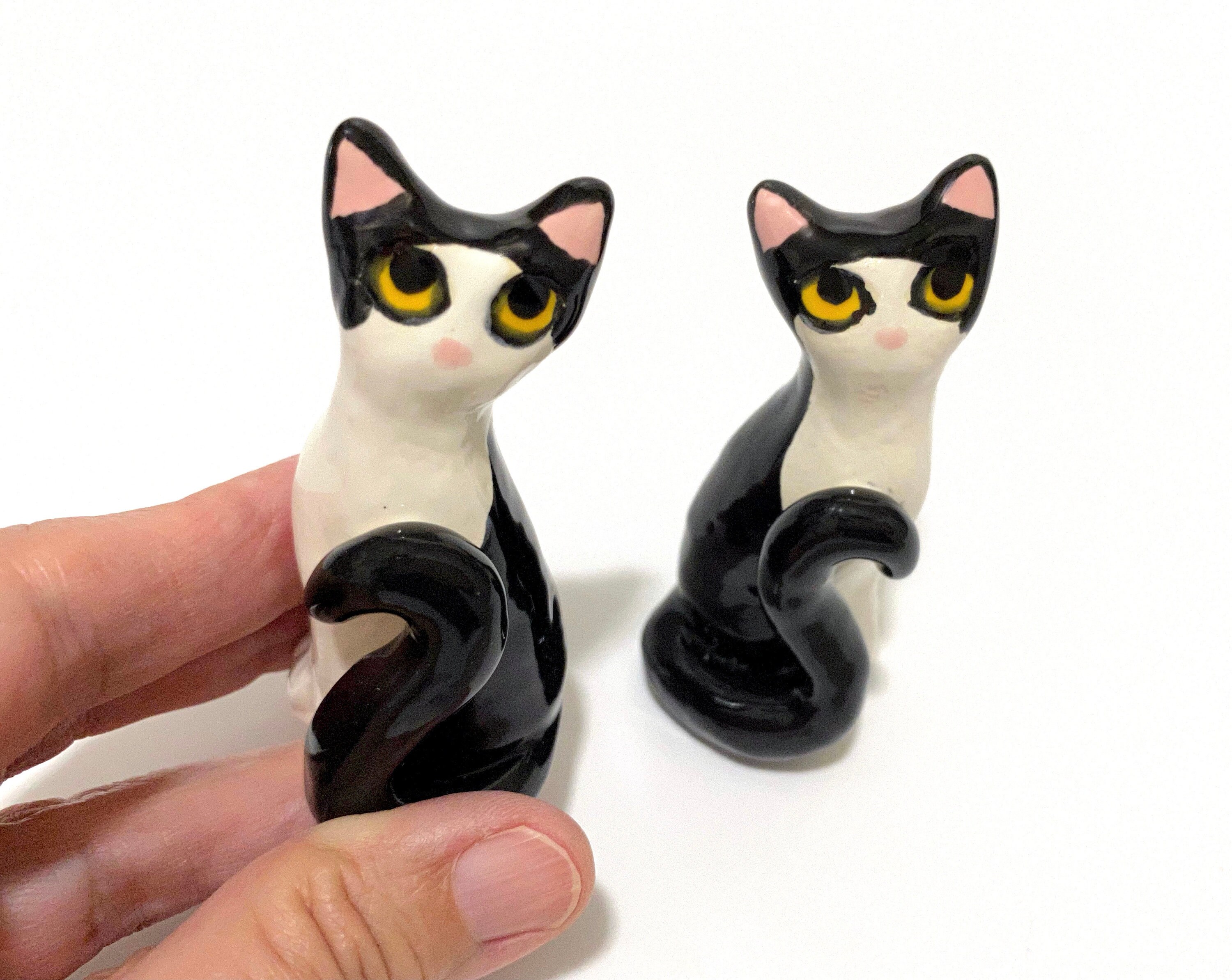 tuxedo cat figurines