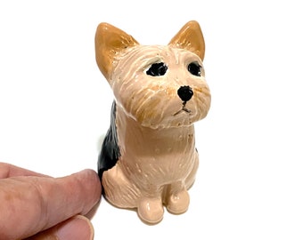 Yorkie Ring Holder, Pet Gift, Yorkshire Terrier Cake Topper, Handmade Ceramics