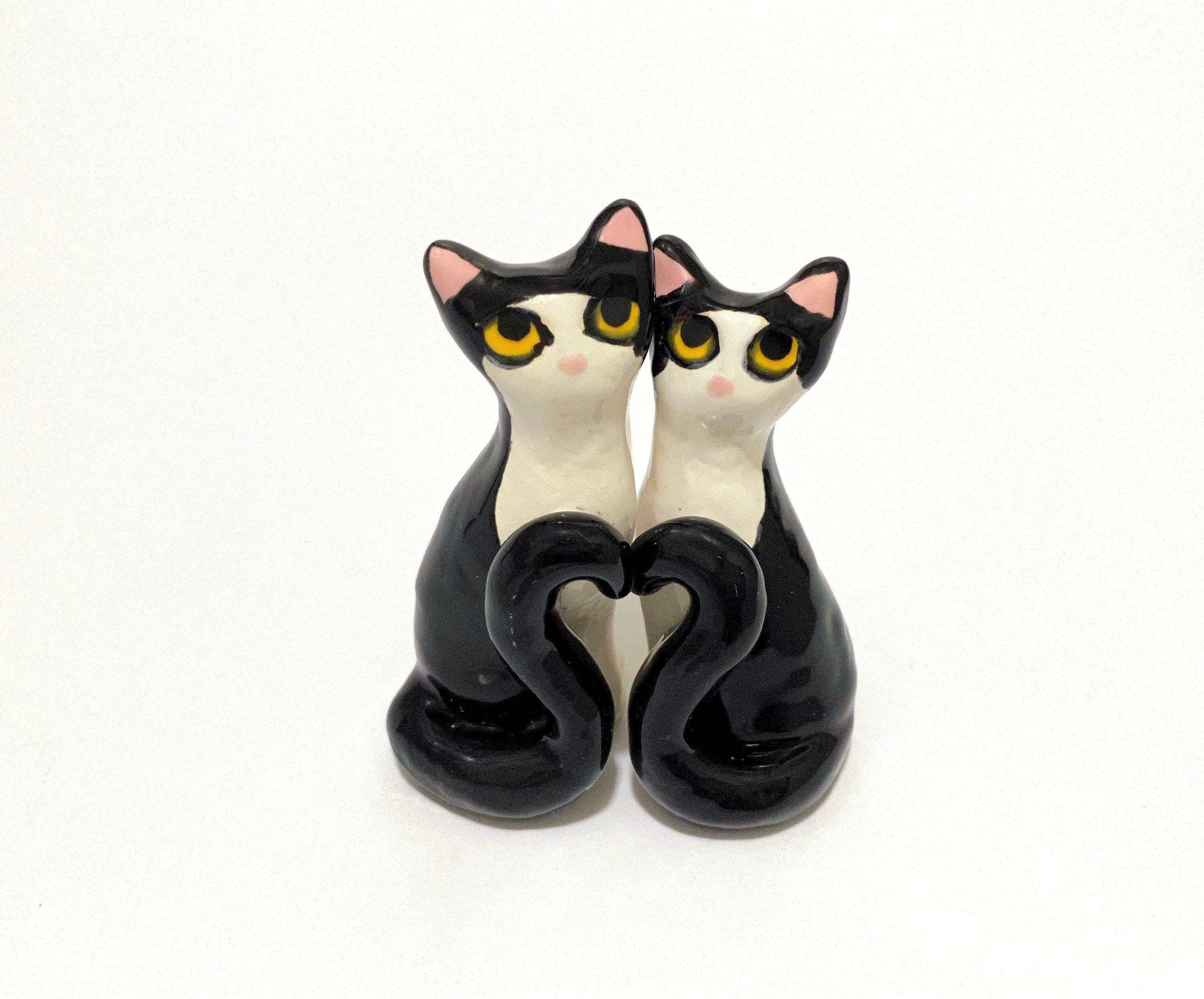 tuxedo cat figurines