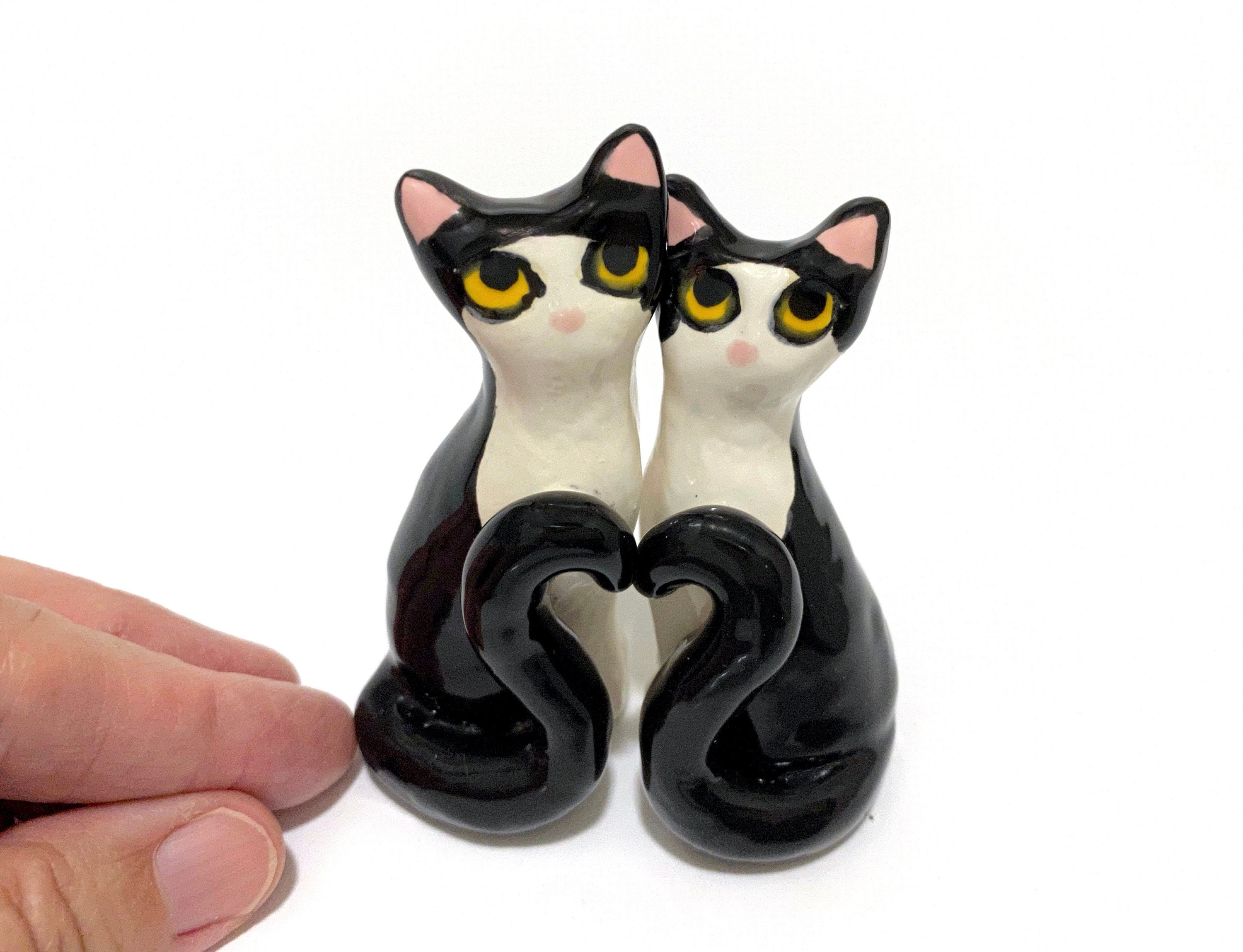 tuxedo cat figurines