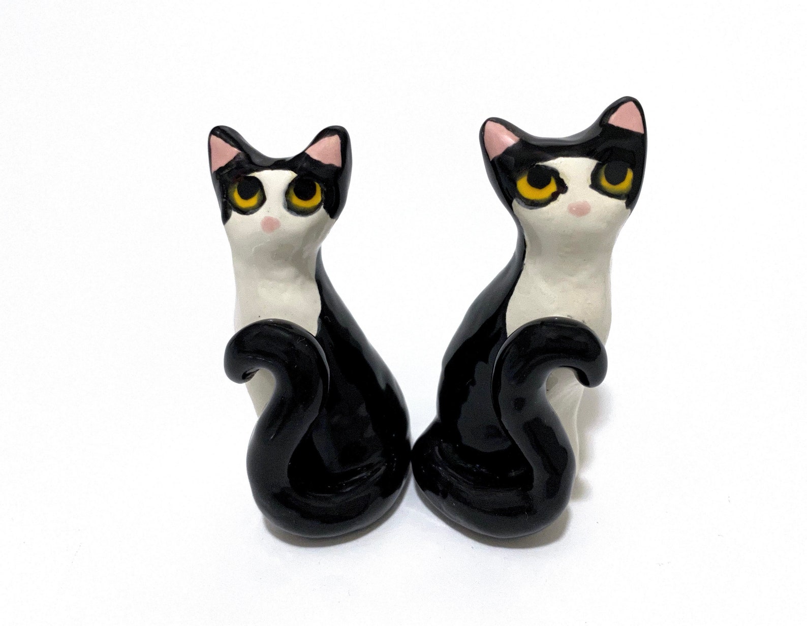tuxedo cat figurines