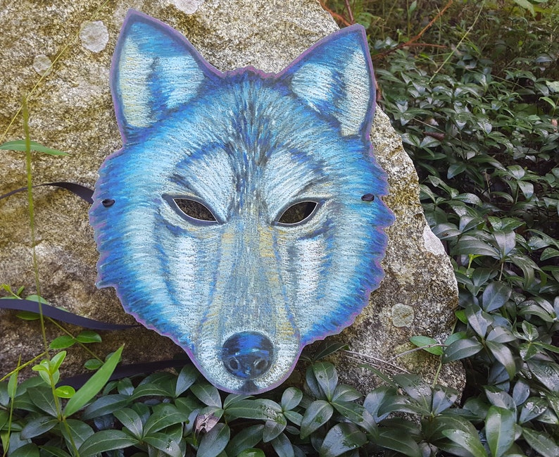 Wolf Mask Adult / Large Wolf Paper Mask image 3