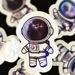 Cute Deep Space Astronaut Sticker | Easy-Peel Vinyl Decal | Water Resistant & Durable | Perfect for Tumblers, Laptops, Journals and More