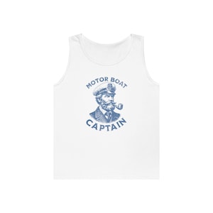 Vintage lustiges Tank Top für Motorboot Kapitän