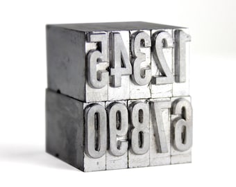 NUMBERS - 36pt Metal Letterpress
