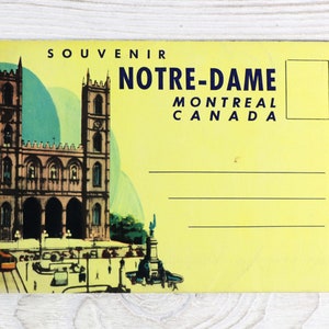 Vintage Notre-Dame Montreal Canada Souvenir Folder