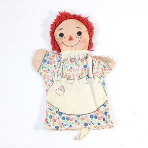 Vintage Knickerbocker Raggedy Ann Hand Puppet 10&quot;