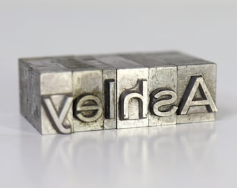 ASHLEY - 36pt Metal Letterpress - Sans Serif