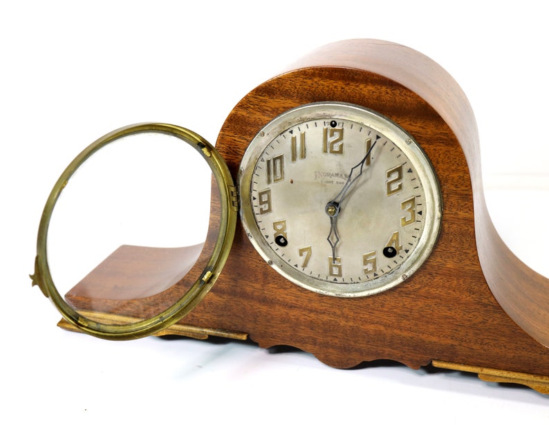 Antique Ingraham Eight Day Mantel Clock T 330 Duplex Etsy