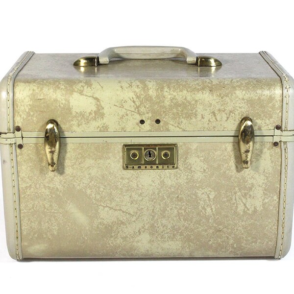 Cream Marbled Train Case - Samsonite