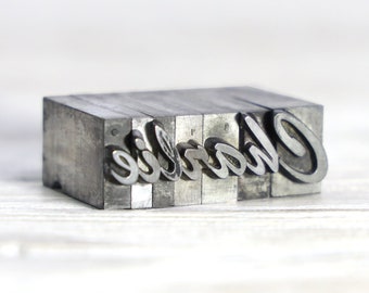 CHARLIE - 36pt Metal Letterpress - Brush Script