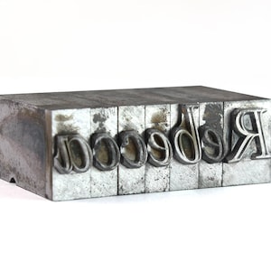 REBECCA - 36pt Vintage Metal Letterpress