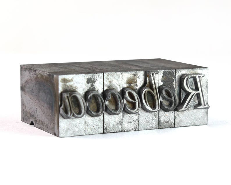 REBECCA 36pt Vintage Metal Letterpress