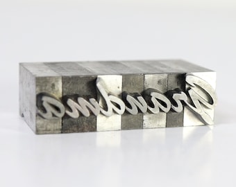 GRANDMA - 36pt Metal Letterpress - Brush Script