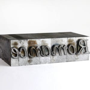 ROMANCE - 36pt Vintage Metal Letterpress