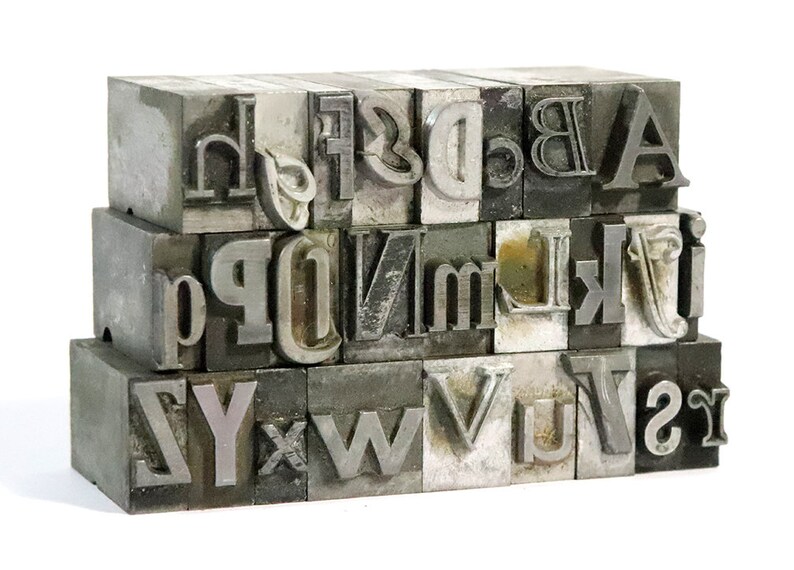 Mixed Set #2 36pt Metal Letterpress THE ALPHABET