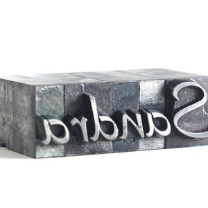 SANDRA - 36pt Vintage Metal Letterpress