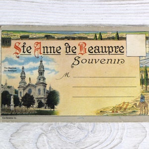 Vintage Ste Anne de Beaupre Souvenir Postcard Booklet