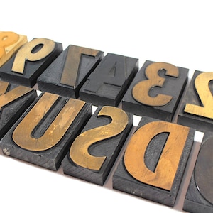 YOU PICK - 4 Inch Wooden Letterpress - Printers Type