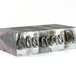 KENNETH - 36pt Vintage Metal Letterpress