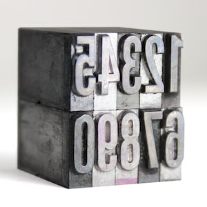 NUMBERS - 36pt Metal Letterpress