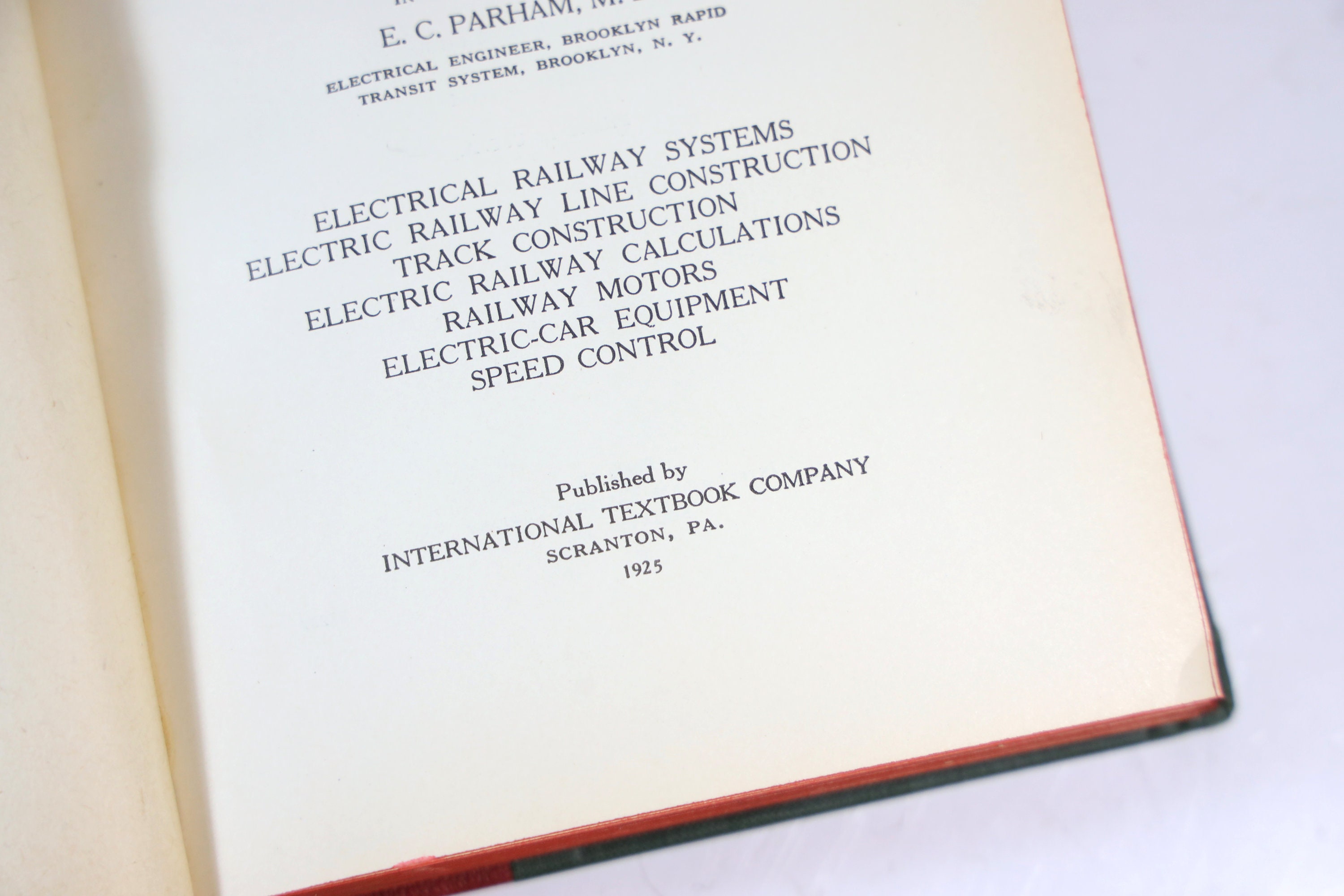 Technology Form 1925 1925 International Library of Technology - Electric Railway Engineering ...