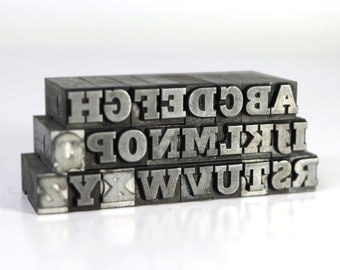 THE ALPHABET - 24pt Metal Letterpress - Slab Serif