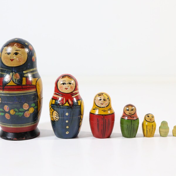 Russian Nesting Dolls Vintage Etsy