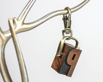 YOU PICK – Wooden Letterpress Keychain