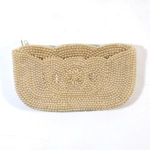 Small Vintage Beaded Clutch Purse Wallet - Made in Japan