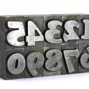 NUMBERS - 72pt Metal Letterpress - Cooper Black Regular