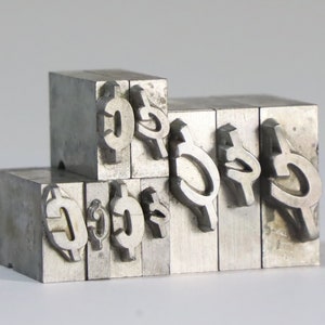 Cent Sign Set - Vintage Metal Letterpress