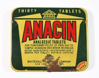 Vintage Anacin Tablet Tin