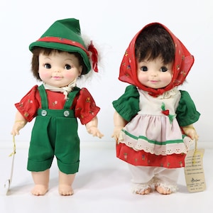 Vintage Effanbee Just Friends Collection - Alpine Hikers Boy and Girl