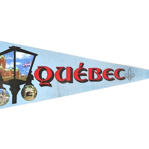 Quebec - Vintage Souvenir Felt Pennant