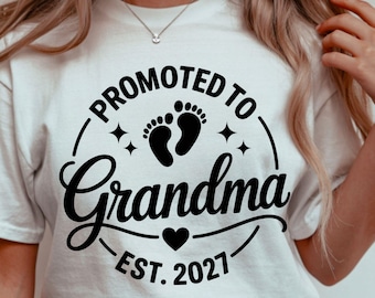 romoted To Grandma 2027 PNG, New Grandma Announcement, Baby Reveal PNG, Pregnancy Announcement Design, Grandma Gift