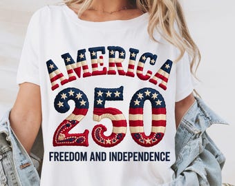 Patchwork USA 250. rocznica PNG, haft z imitacji tkaniny Ameryka 250, projekt Dnia Niepodległości, patriotyczny 4 lipca PNG, 250 rocznica PNG