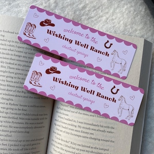 Wishing Well Ranch Bookmark | Cowboy Bookmark | Chestnut Springs Bookmark | Country Bookmark | Gift For Book Lover | Romance Bookmark