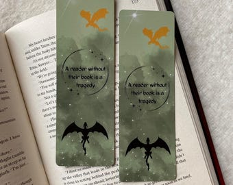Fourth Wing Bookmark | Dragon Bookmark | Fantasy Bookmark | Romantasy Bookmark | Gift For Book Lover | Book Club
