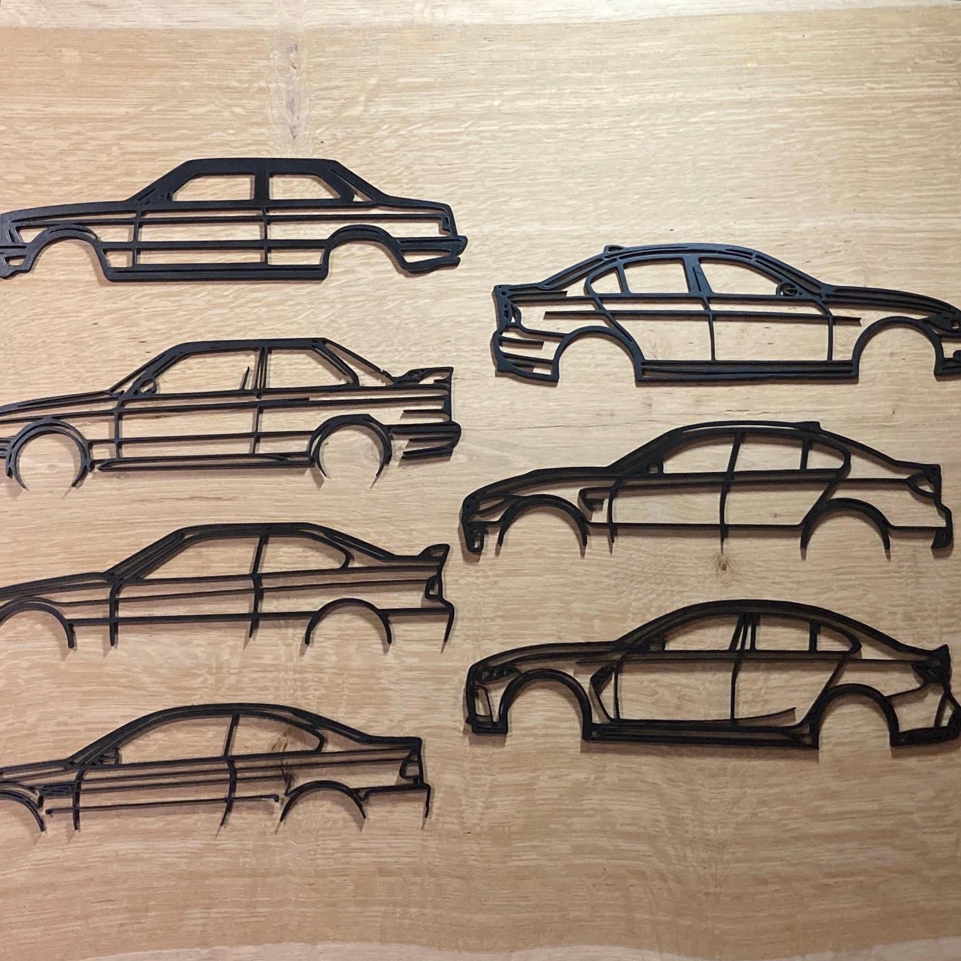 BMW 3 Series Silhouettes – E21, E30, E36, E46 | High‑quality 3D Printed ...