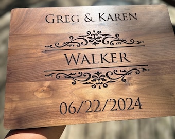 Laser Engraved Customized Wood Cutting Board
